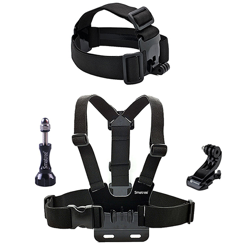 1.ชุดสายคาดอก และสายรัดหัว Smatree Head Strap Mount + Chest Mount