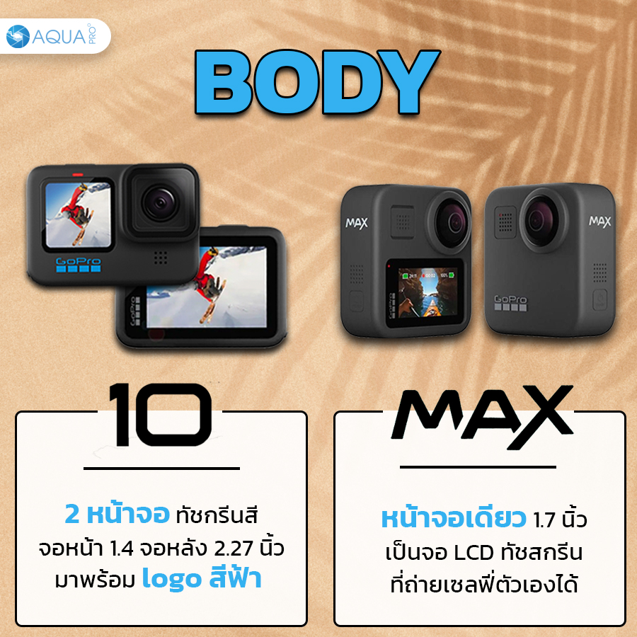 GoPro 10 vs Max Body