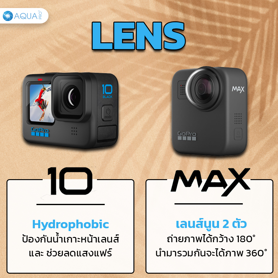 GoPro 10 vs Max lens