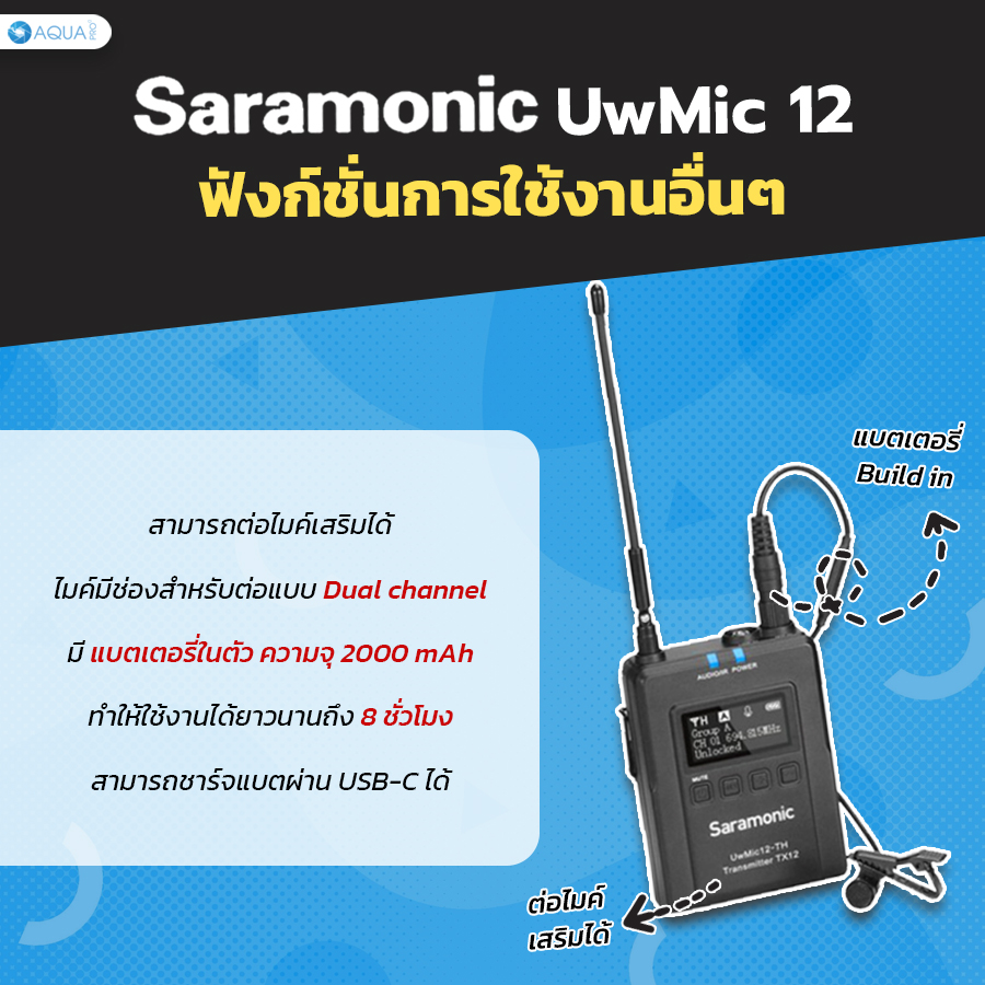 Saramonic UwMic 12 รีวิว