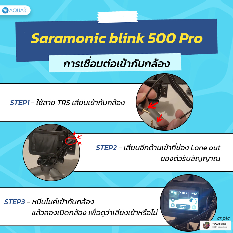 Saramonic blink 500 Pro วิธีใช้ ฉบับเข้าใจง่ายใน 5 นาที