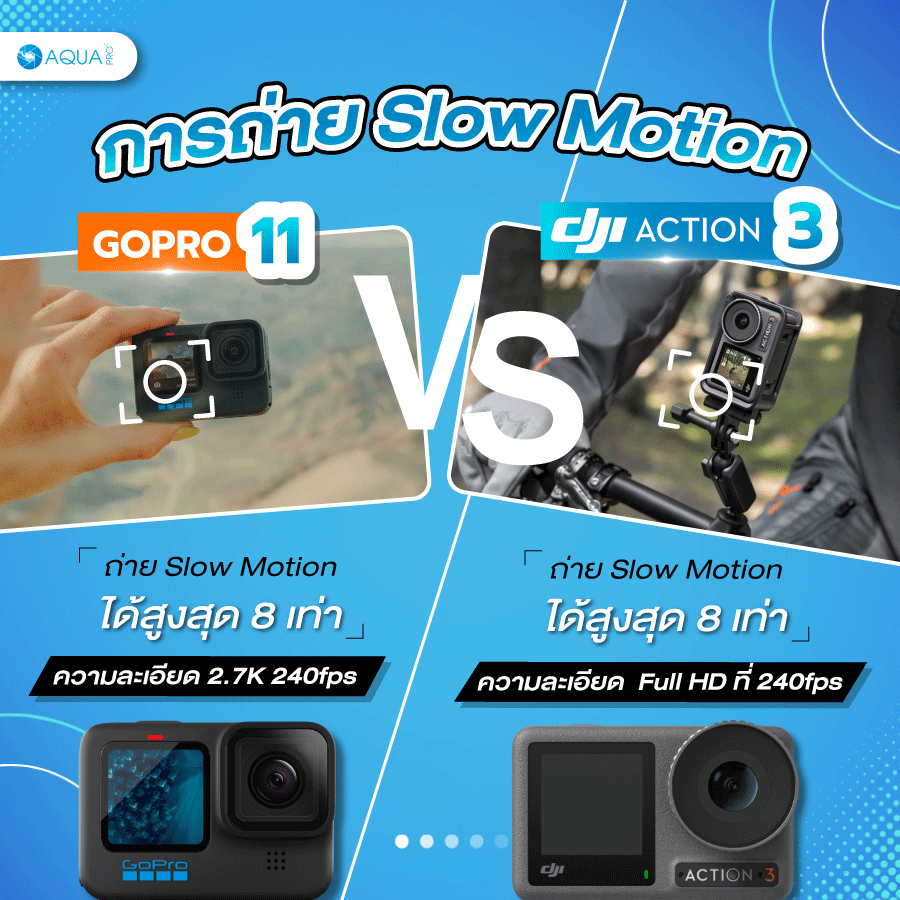 การถ่าย Slow Motion ของ Gopro 11 vs Dji action 3