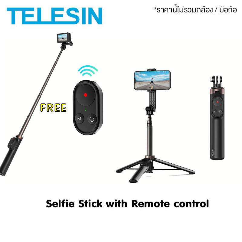 Bluetooth Remote Control Clip Tripod Adapter For Gopro Hero 10 9 8