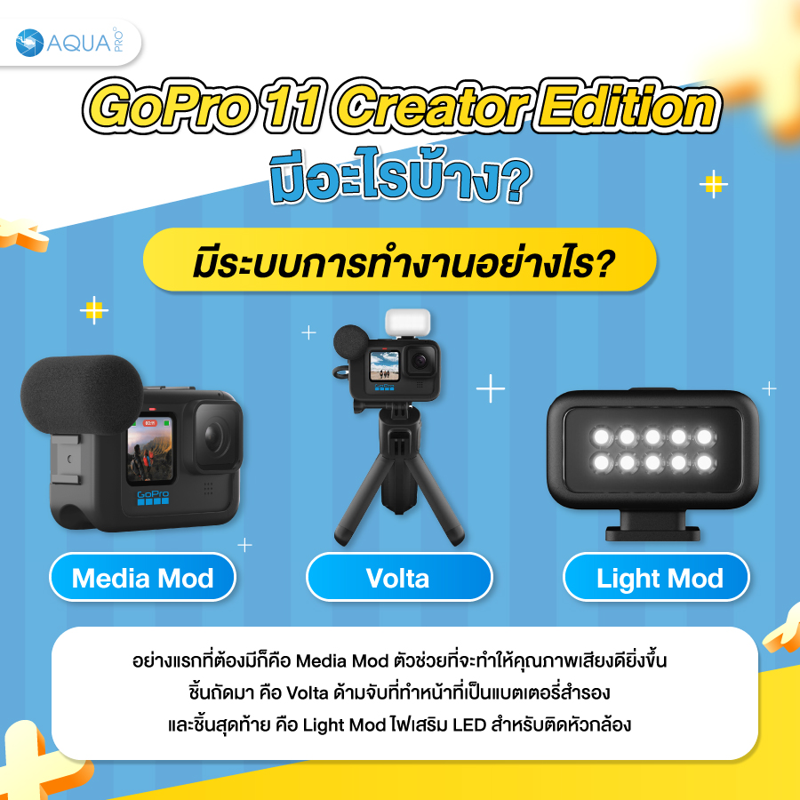 GoPro 11 Creator Edition มีอะไรบ้าง?