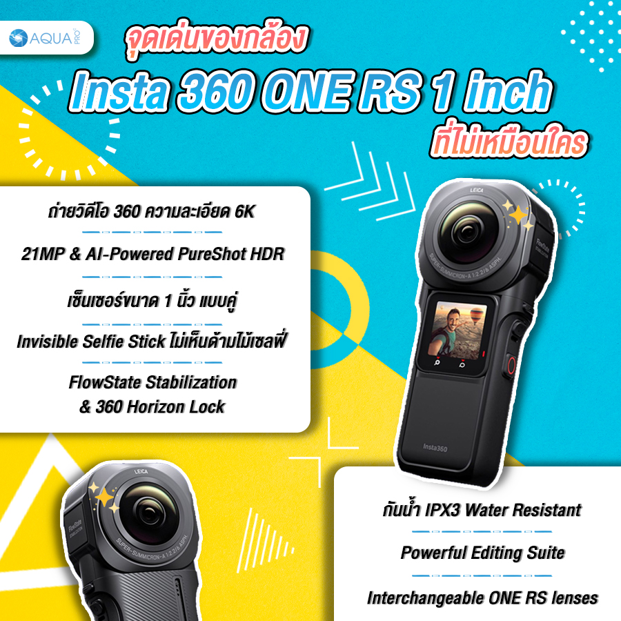 จุดเด่นของกล้อง Insta360 ONE RS 1 inch