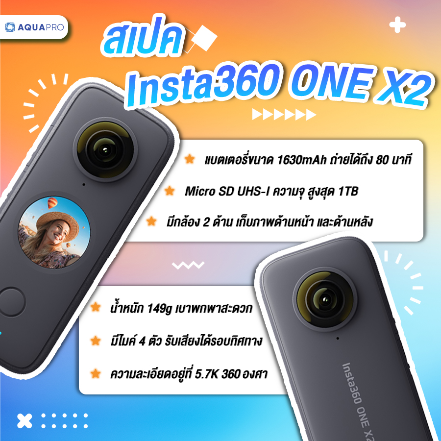 สเปค insta360 one x2