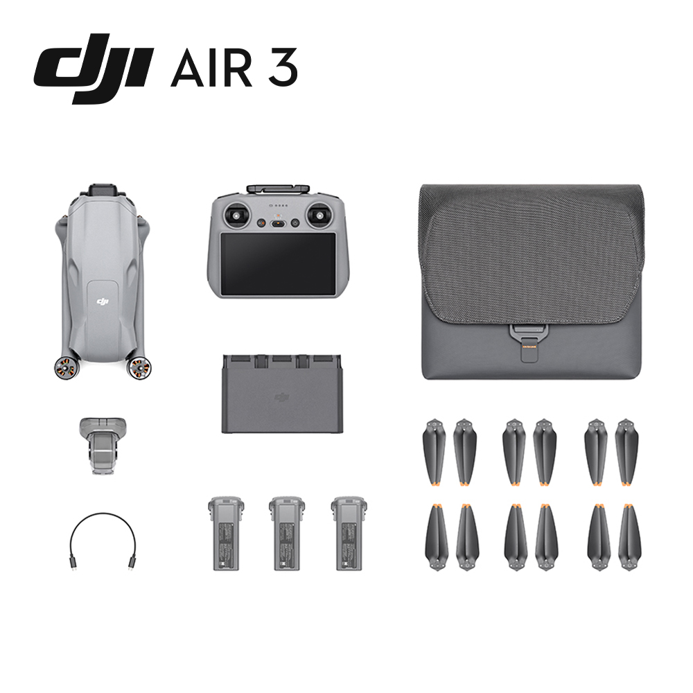  DJI Air 3 Fly More Combo with DJI RC 2, Drone with