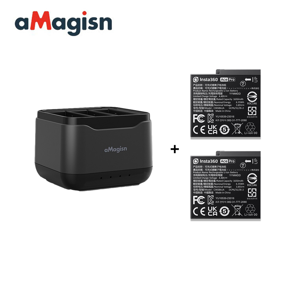 (Pre-Order 7-15 วัน) Insta360 Ace Pro aMagisn Battery Charging Hub + Insta360 Ace Pro Battery x 2