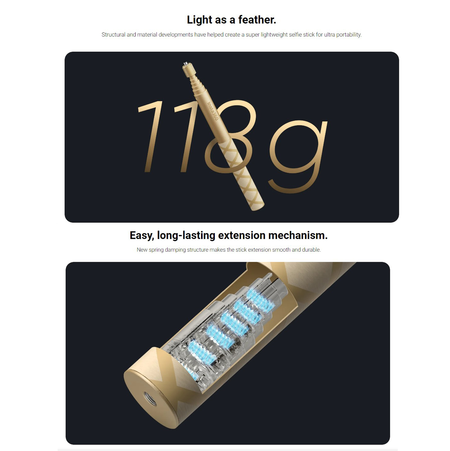 (Pre-order 7-20 วัน) Insta360 Motorcycle U-Bolt Mount + Invisible Selfie Stick 114 cm ของแท้ For Insta360 Camera - Image 4