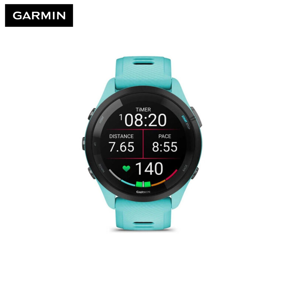 Garmin Forerunner 265 Music, Aqua, AMOLED 010-02810-52 นาฬิกาสายนักวิ่งประกันศูนย์ไทย 2 ปี