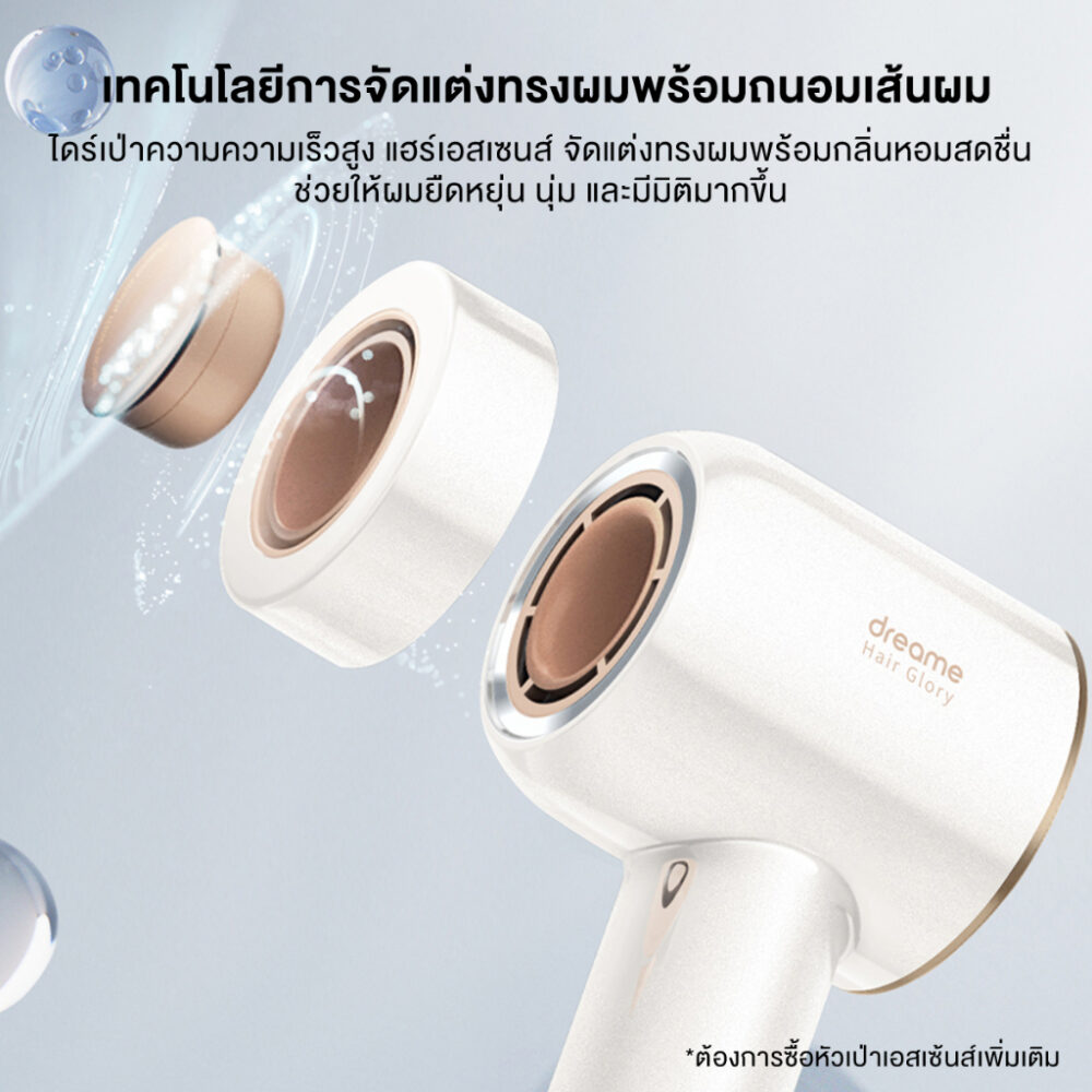 Dreame Hair Glory H-speed Hair Dryer Rose gold ไดร์เป่าผมบำรุงเส้นผม -Ion ประกันศูนย์ไทย - Image 5