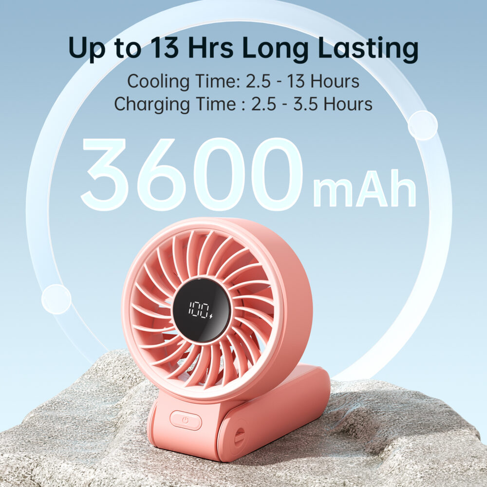 Jisulife Life 7 Handheld Fan 3600 mAH Pink / Grey / Black พัดลมพกพา ประกันศูนย์ - Image 7