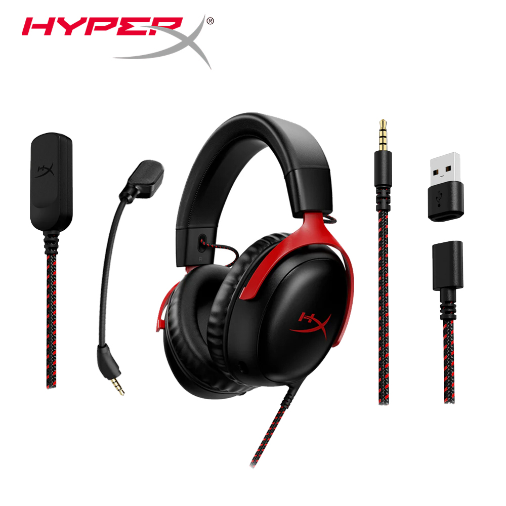 HyperX Cloud III Wireless Gaming Headset (Black-Red) หูฟังมีสาย หูฟังเกมมิ่ง แข็งแรง ใส่ทน ประกัน 2 ปี