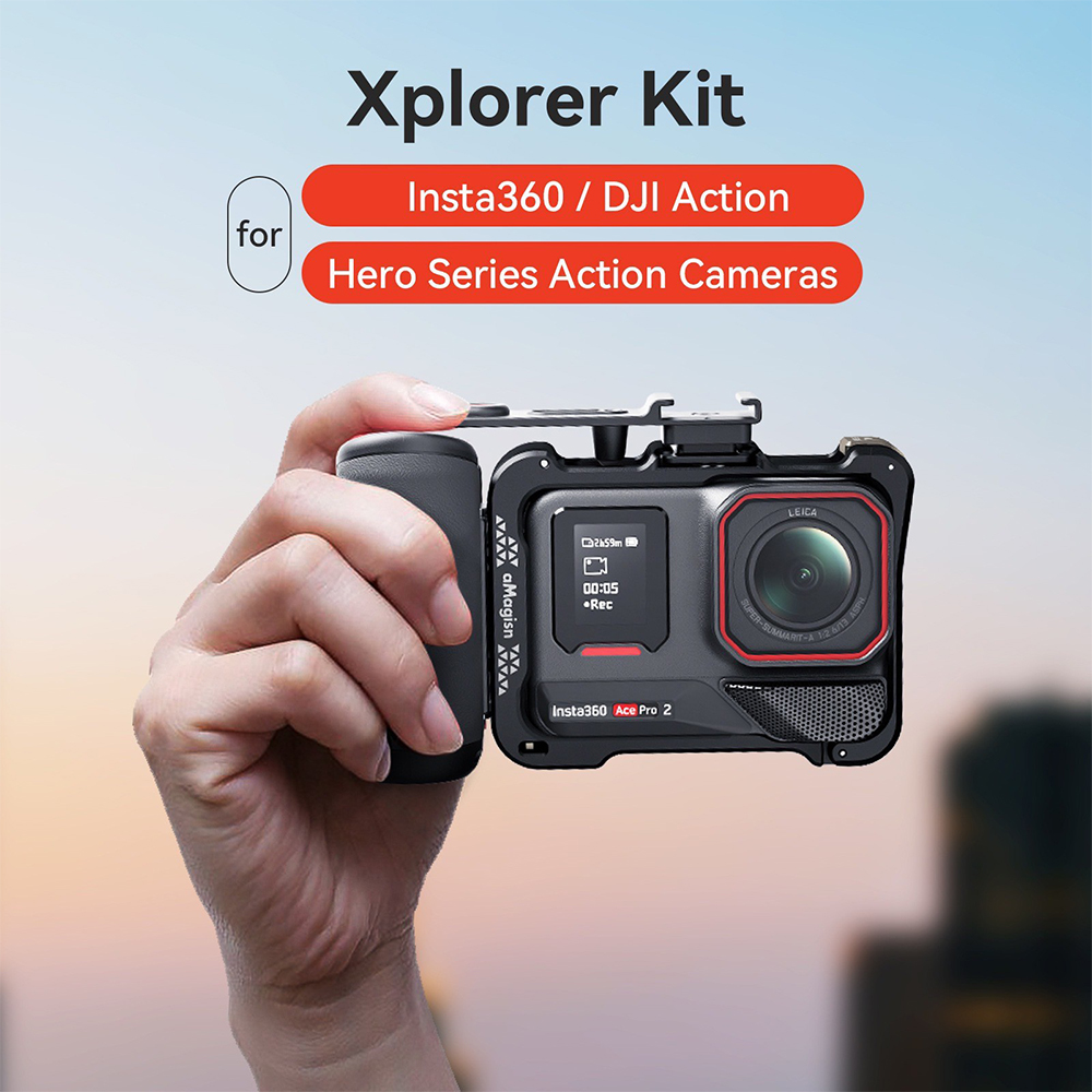 aMagisn Xplorer Grip For Insta360, DJI Action, GoPro Hero Series Action Camera เฉพาะมือจับ มือกดกล้องแอ็คชั่นแคม - Image 8