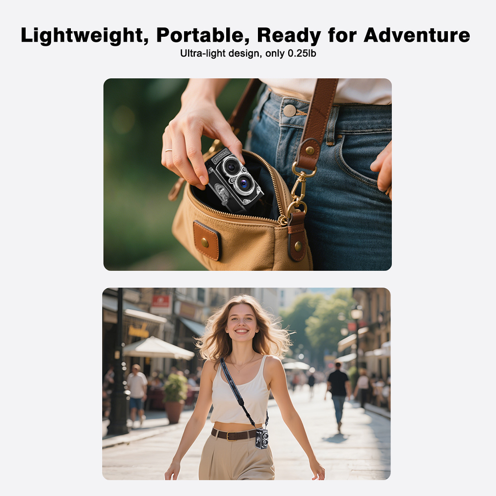 Chuzhao M1 Vintage Mini Digital Camera Retro กล้องขนาดเล็กแบบพกพา สไตล์วินเทจ - Image 4