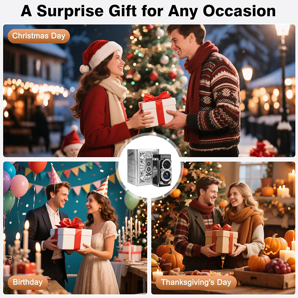 Chuzhao M1 Vintage Mini Digital Camera Retro กล้องขนาดเล็กแบบพกพา สไตล์วินเทจ - Image 5