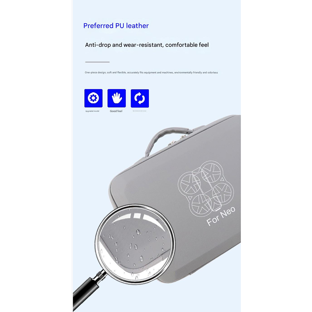 DJI Neo PU Bag Grey With Shoulder Strap No.4 a319 กระเป๋าใส่ DJI Neo - Image 2