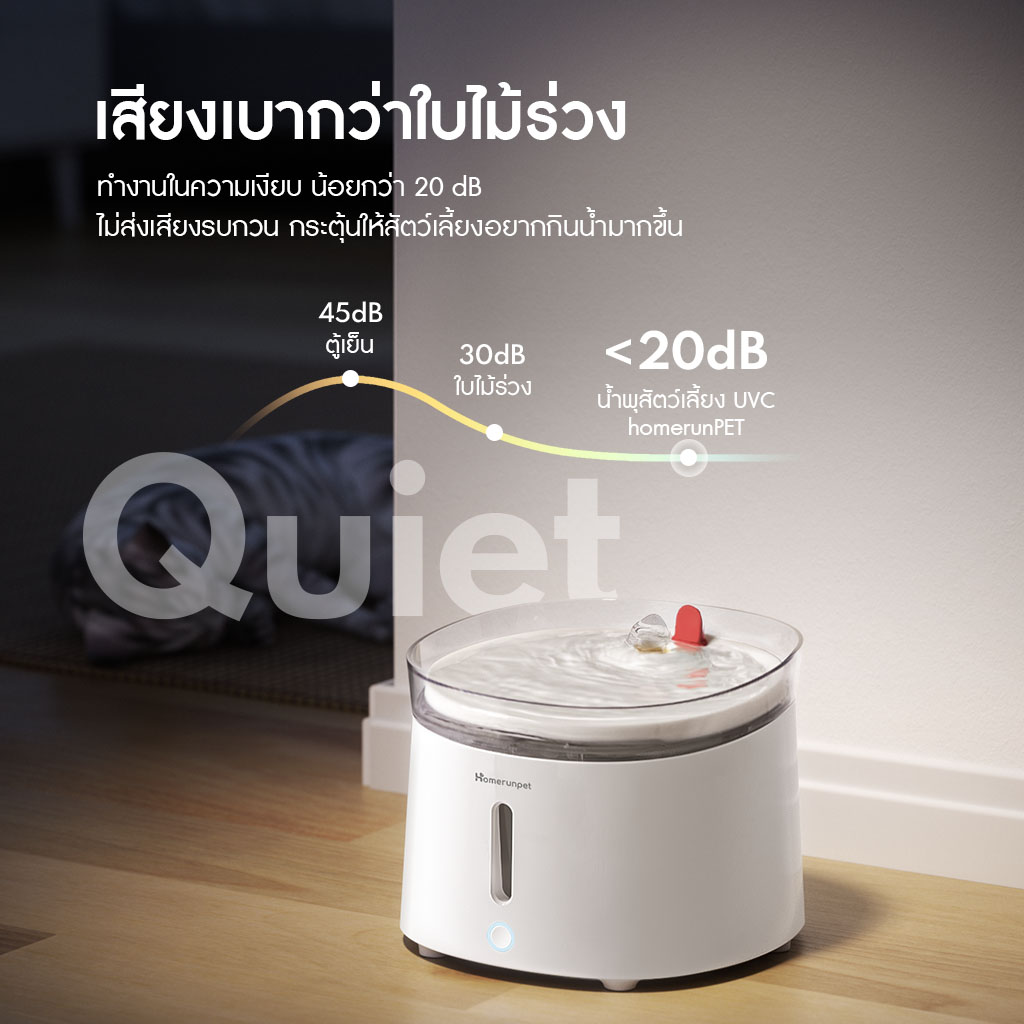 HomeRunPet Pet Fountain UVC Wireless Pump CF20 รับประกันศูนย์ไทย 1 ปี - Image 4