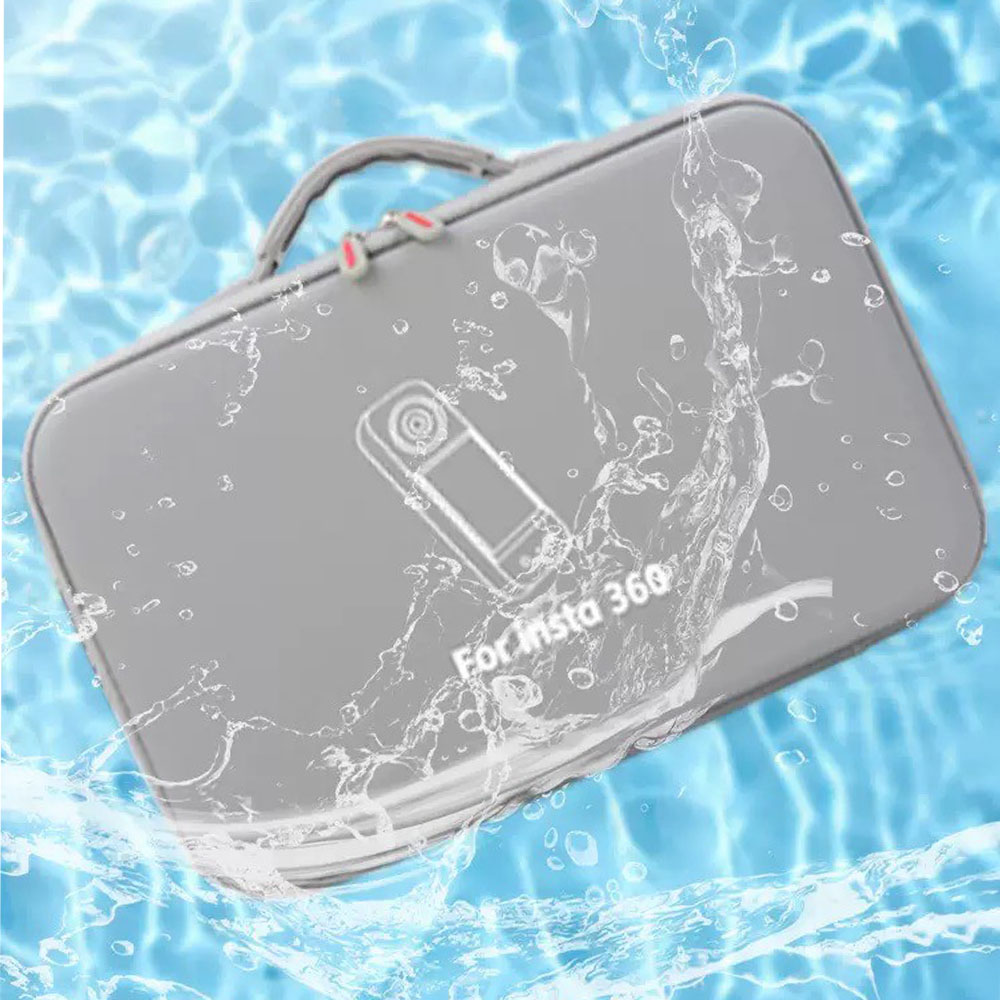 Insta360 X5 / X4 / X3 Grey With Shoulder Strap No.1 a423 กระเป๋าใส่ Insta360 X5 / X4 / X3 - Image 2