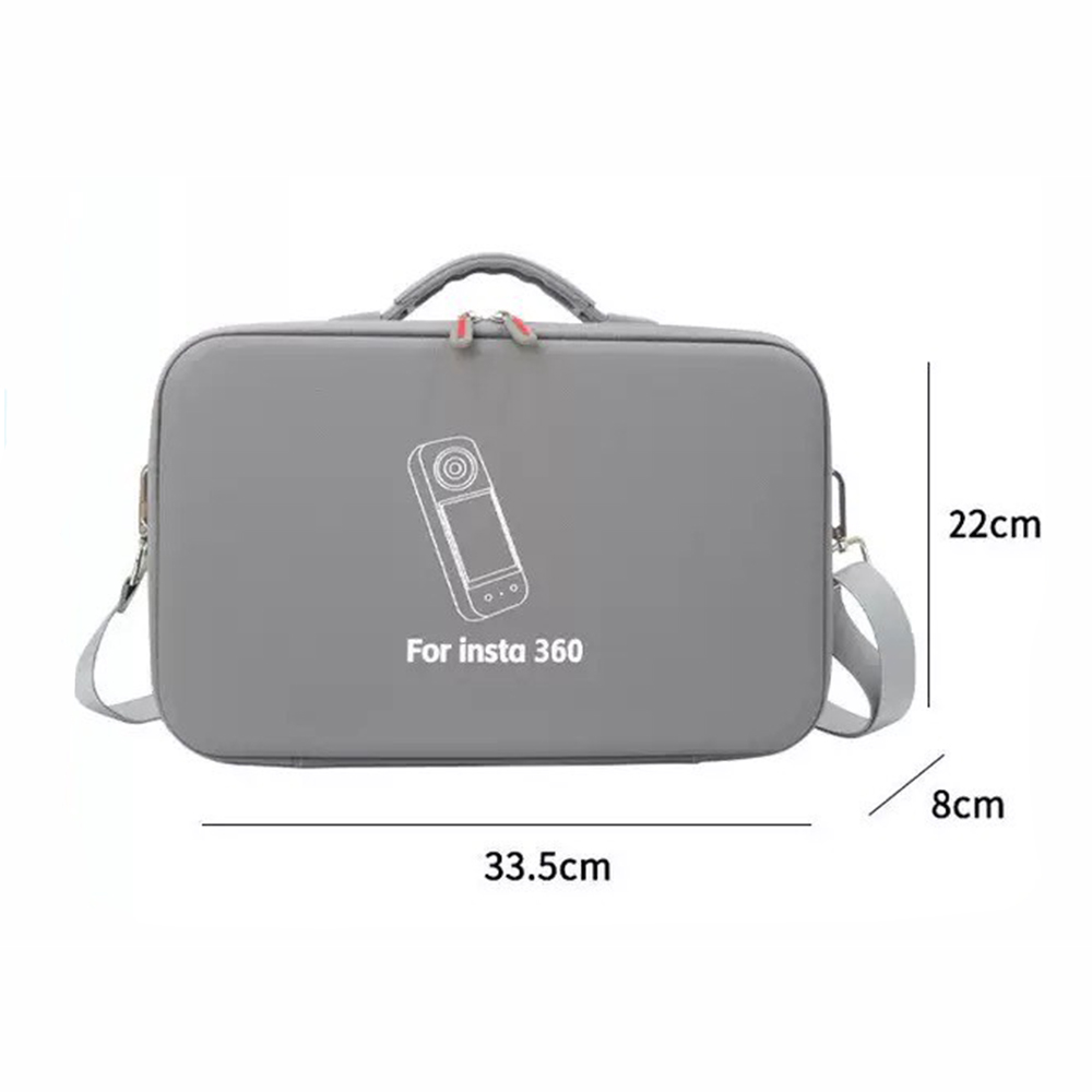 Insta360 X5 / X4 / X3 Grey With Shoulder Strap No.1 a423 กระเป๋าใส่ Insta360 X5 / X4 / X3 - Image 7
