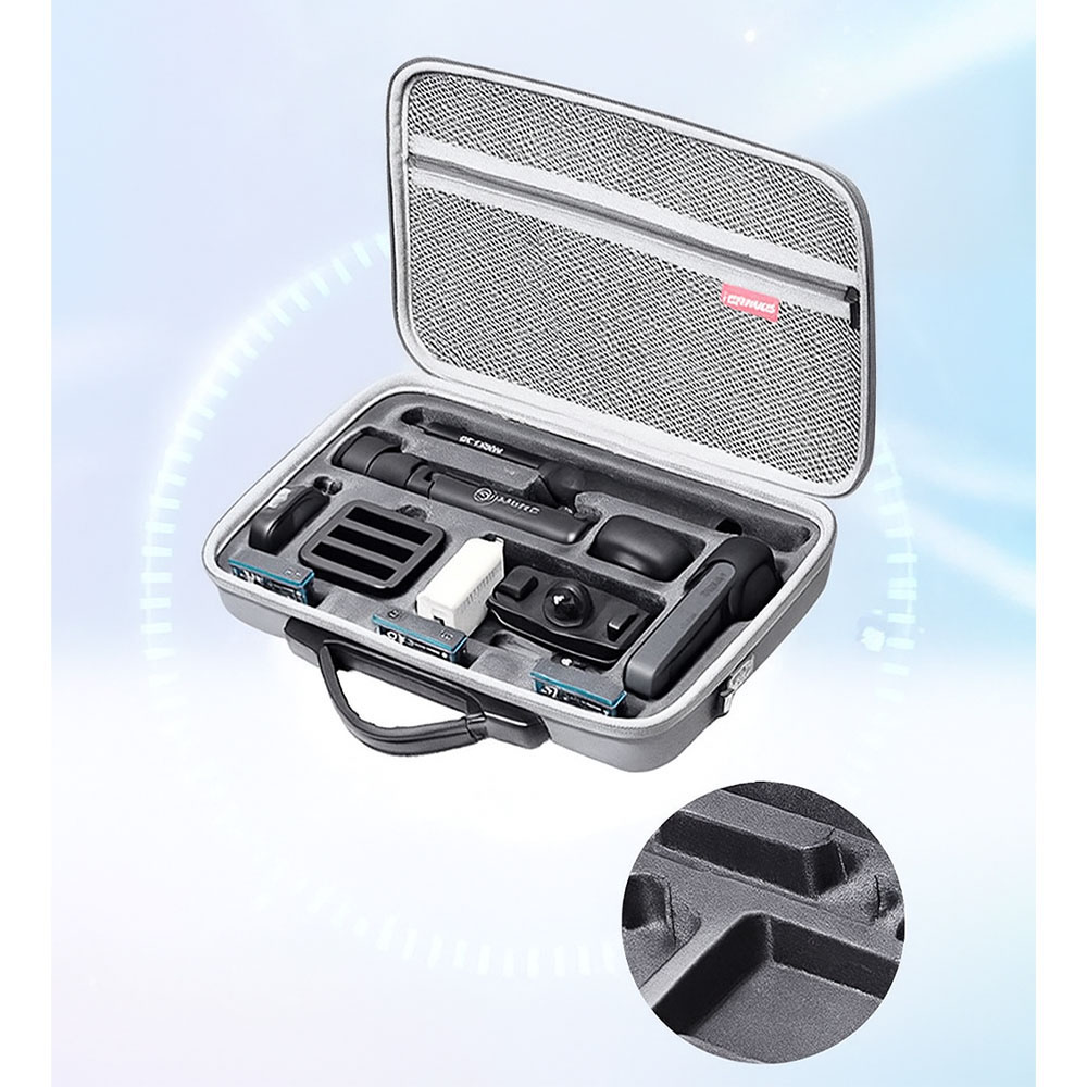 Insta360 X5 / X4 / X3 Grey With Shoulder Strap No.1 a423 กระเป๋าใส่ Insta360 X5 / X4 / X3 - Image 5