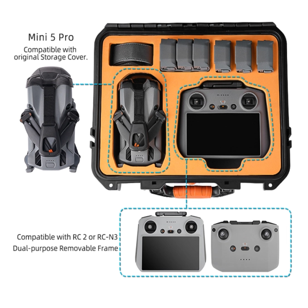 Sunnylife AQX-24-D DJI Mini 5 Pro Safety Carrying Case Waterproof Hard Case Professional Bag Protective Accessories กระเป๋าใส่ DJI Mini 5 Pro - Image 8
