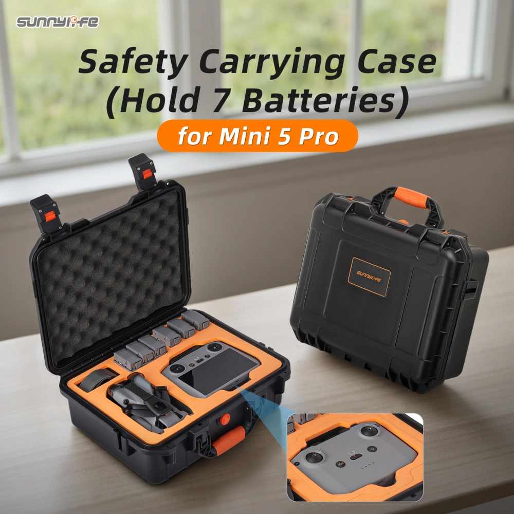 Sunnylife AQX-24-D DJI Mini 5 Pro Safety Carrying Case Waterproof Hard Case Professional Bag Protective Accessories กระเป๋าใส่ DJI Mini 5 Pro - Image 5