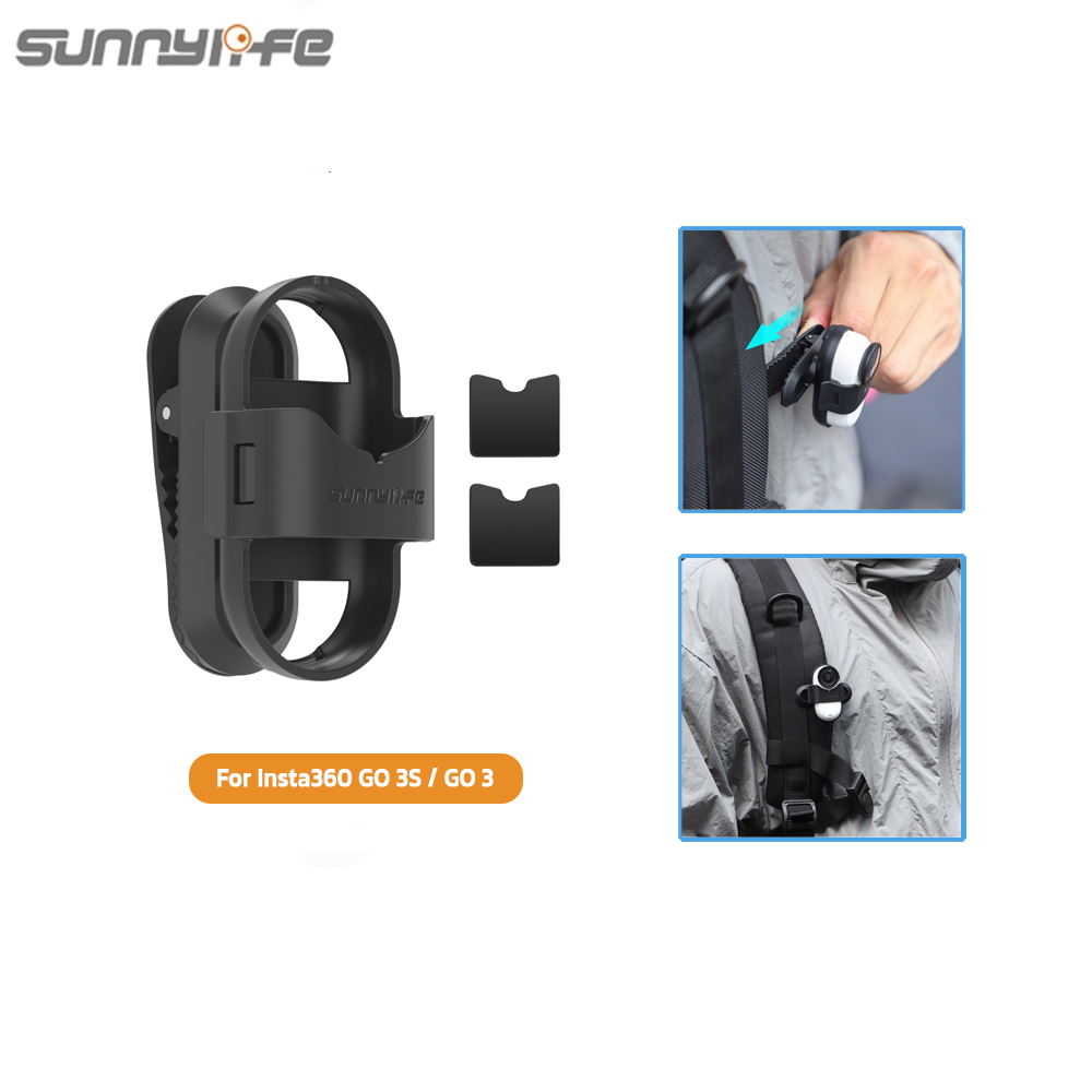 (Pre-Order 7-15 วัน) Sunnylife G3S-J896-D Insta360 GO 3S / GO 3 - 360 Degree Rotation Backpack Clip Action Camera Clamp Mount Accessories