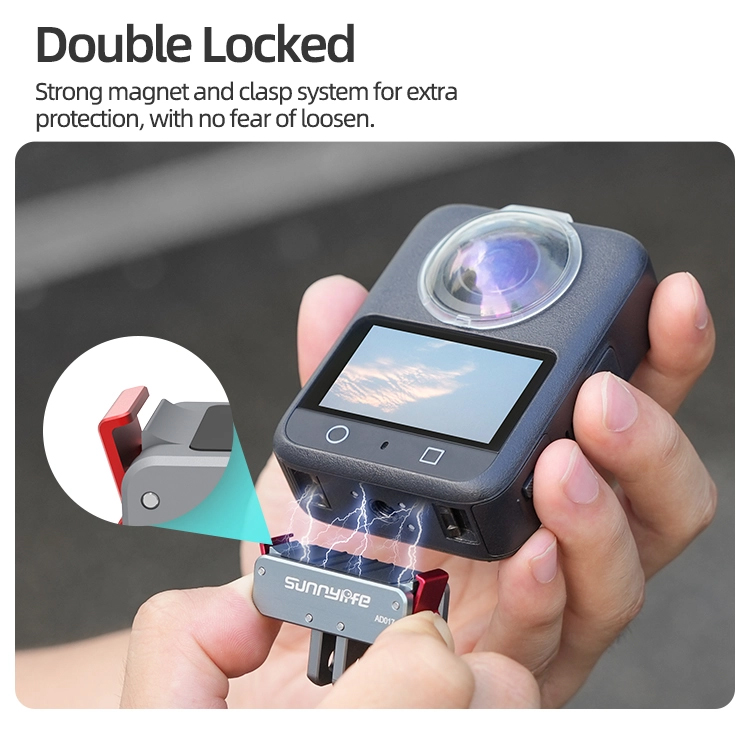 Sunnylife AD017-T DJI Nano/360/Action 5/4/3 Metal Magnetic Quick Release Adapter Mount Action Camera Foldable Cam Stand 1/4" Adapter - Image 10