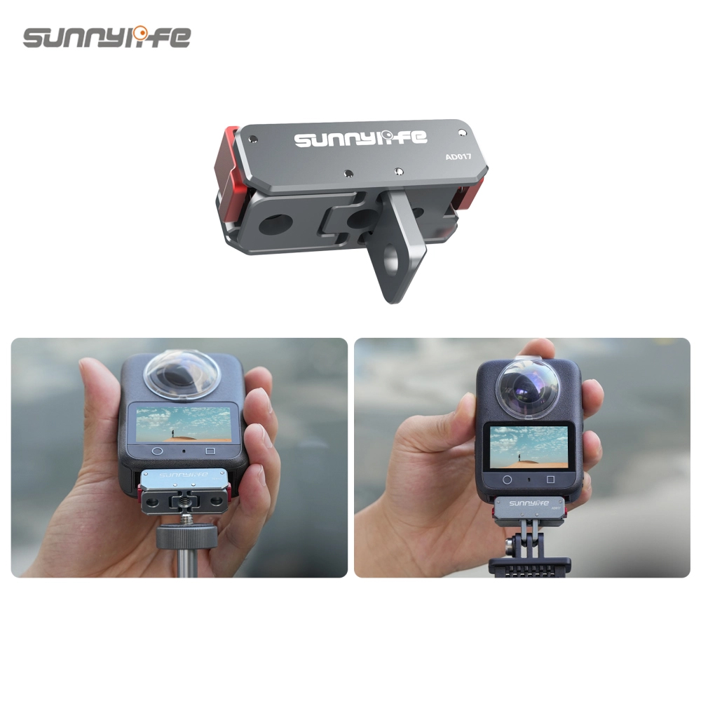 Sunnylife AD017-T DJI Nano/360/Action 5/4/3 Metal Magnetic Quick Release Adapter Mount Action Camera Foldable Cam Stand 1/4" Adapter - Image 4