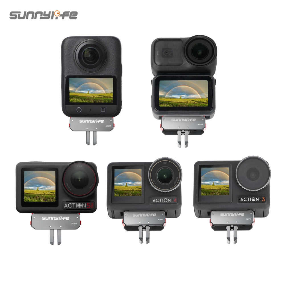 Sunnylife AD017-T DJI Nano/360/Action 5/4/3 Metal Magnetic Quick Release Adapter Mount Action Camera Foldable Cam Stand 1/4" Adapter - Image 3