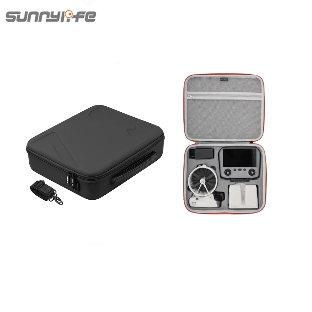 Sunnylife FP-B958-D DJI Flip Portable Carrying Case Shoulder Bag Combo PU Leather Protective Bag Hard Travel Case Access