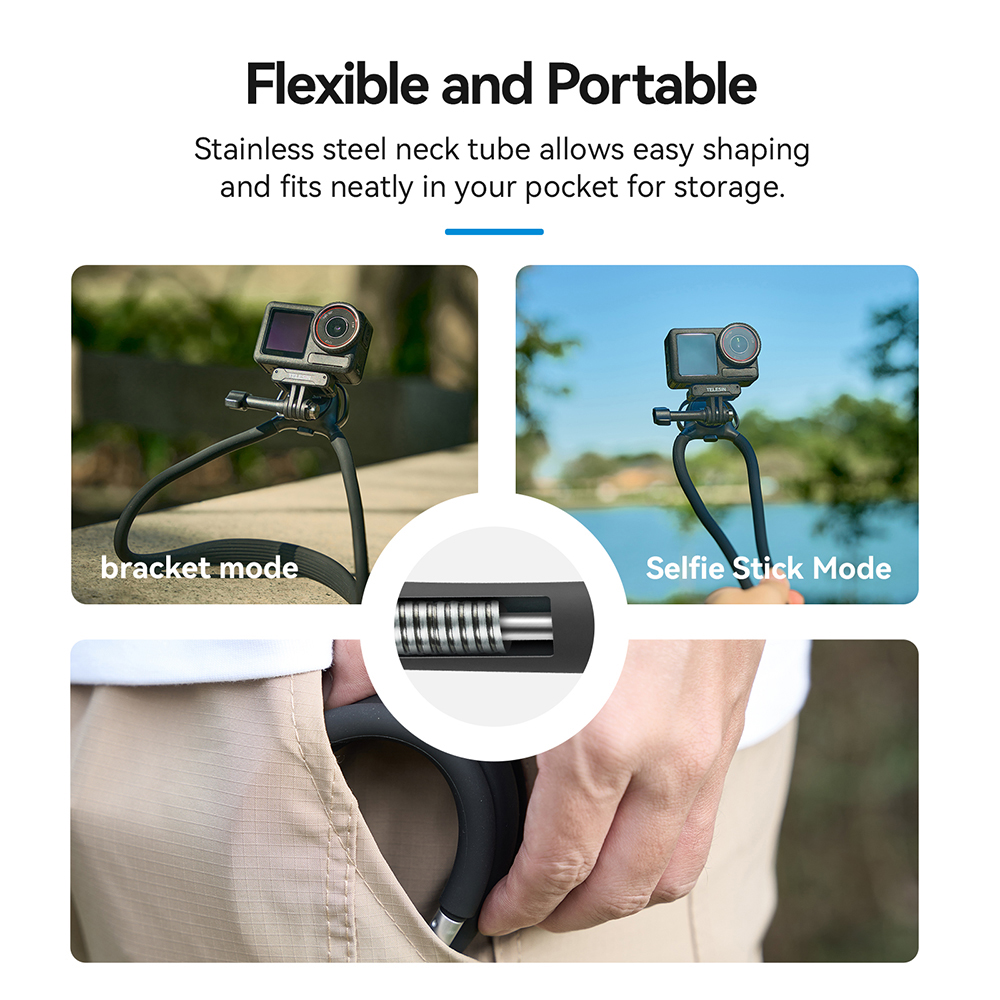 Telesin Neck Mount SE 2.0 สายคล้องคอ สายรัดหน้าอกปรับได้ POV/Vlog Neck Mount Phone Holder And Action Camera - Image 13