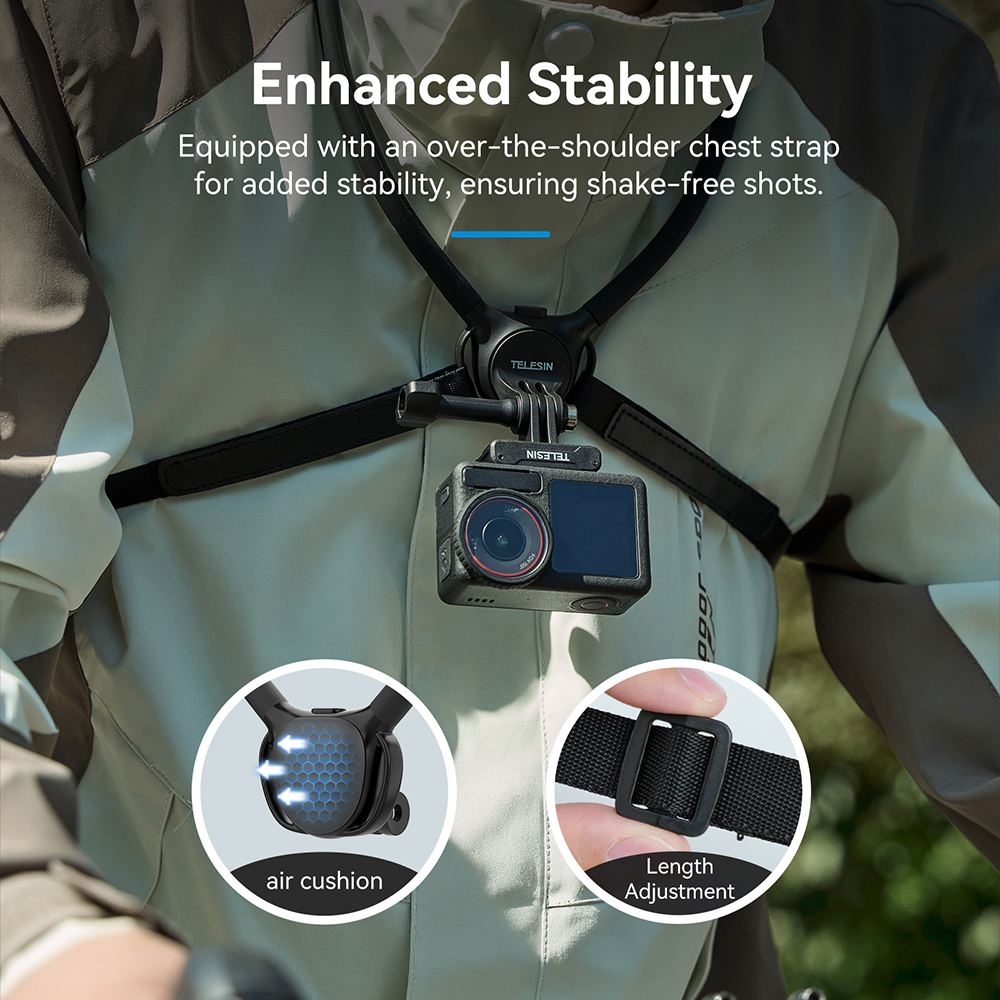 Telesin Neck Mount SE 2.0 สายคล้องคอ สายรัดหน้าอกปรับได้ POV/Vlog Neck Mount Phone Holder And Action Camera - Image 9