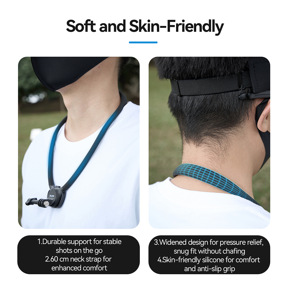 Telesin Neck Mount SE 2.0 สายคล้องคอ สายรัดหน้าอกปรับได้ POV/Vlog Neck Mount Phone Holder And Action Camera - Image 12