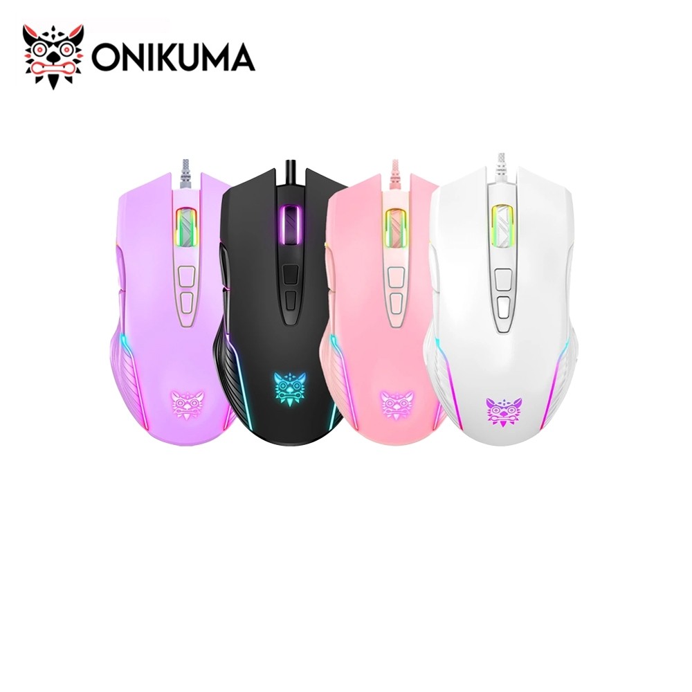 Onikuma SAKURA / FUJI / CW905 RGB Gaming Mouse เมาส์เกมมิ่ง ออฟติคอล ปรับความไวสูงสุด 6,400 DPI ประกันศูนย์ 2 ปี