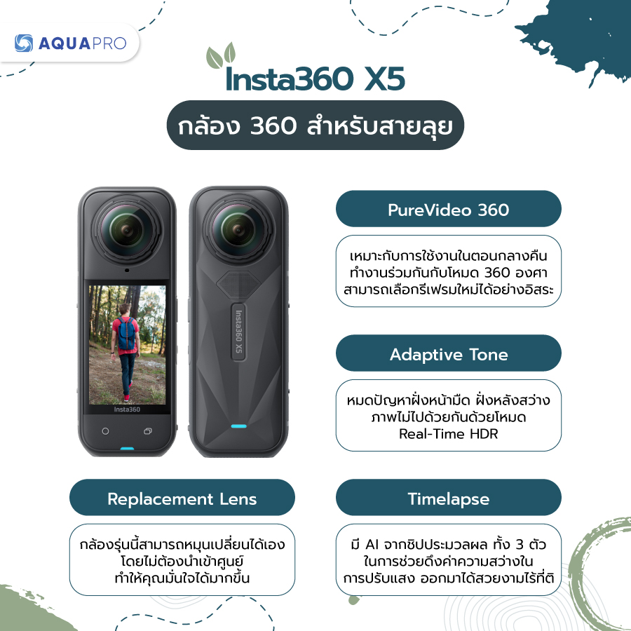 อุปกรณ์เสริม insta360 x5
