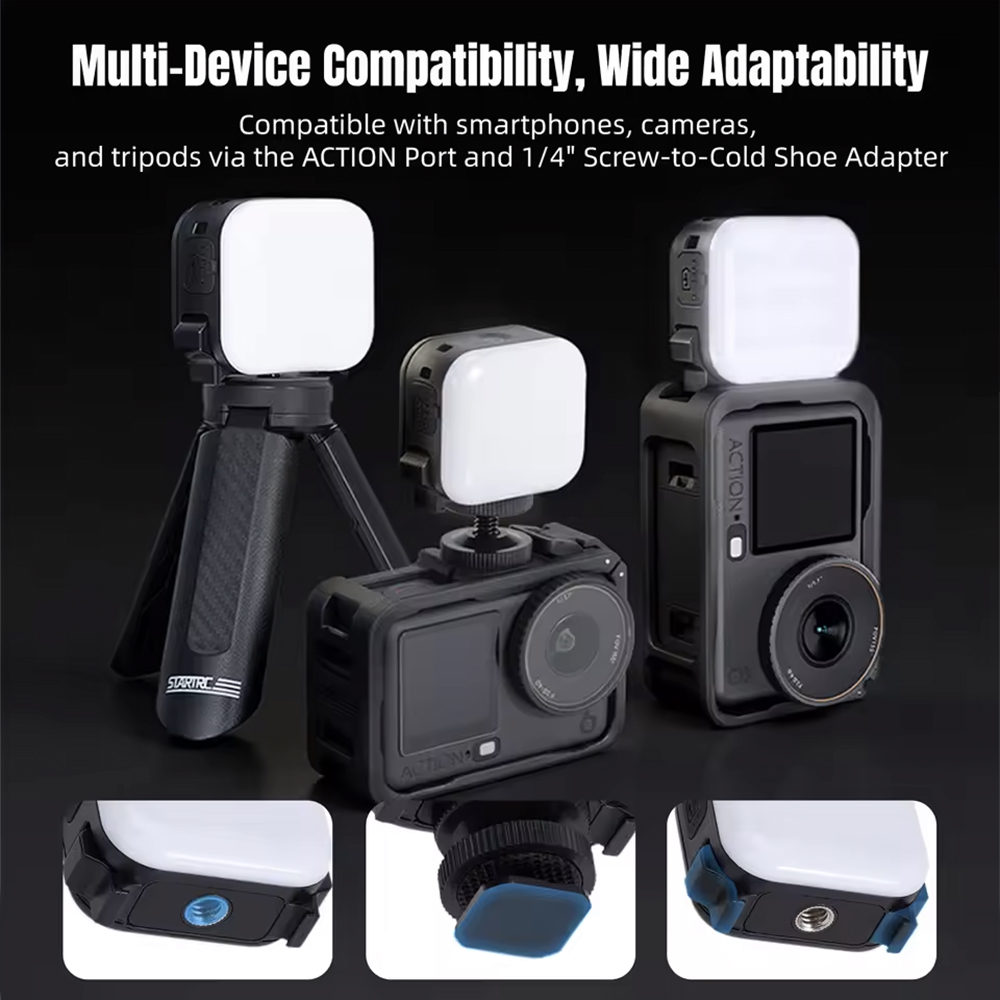 STARTRC Square Fill Light For DJI ACTION/NANO/360 ไฟติดกล้องแอคชั่น - Image 6