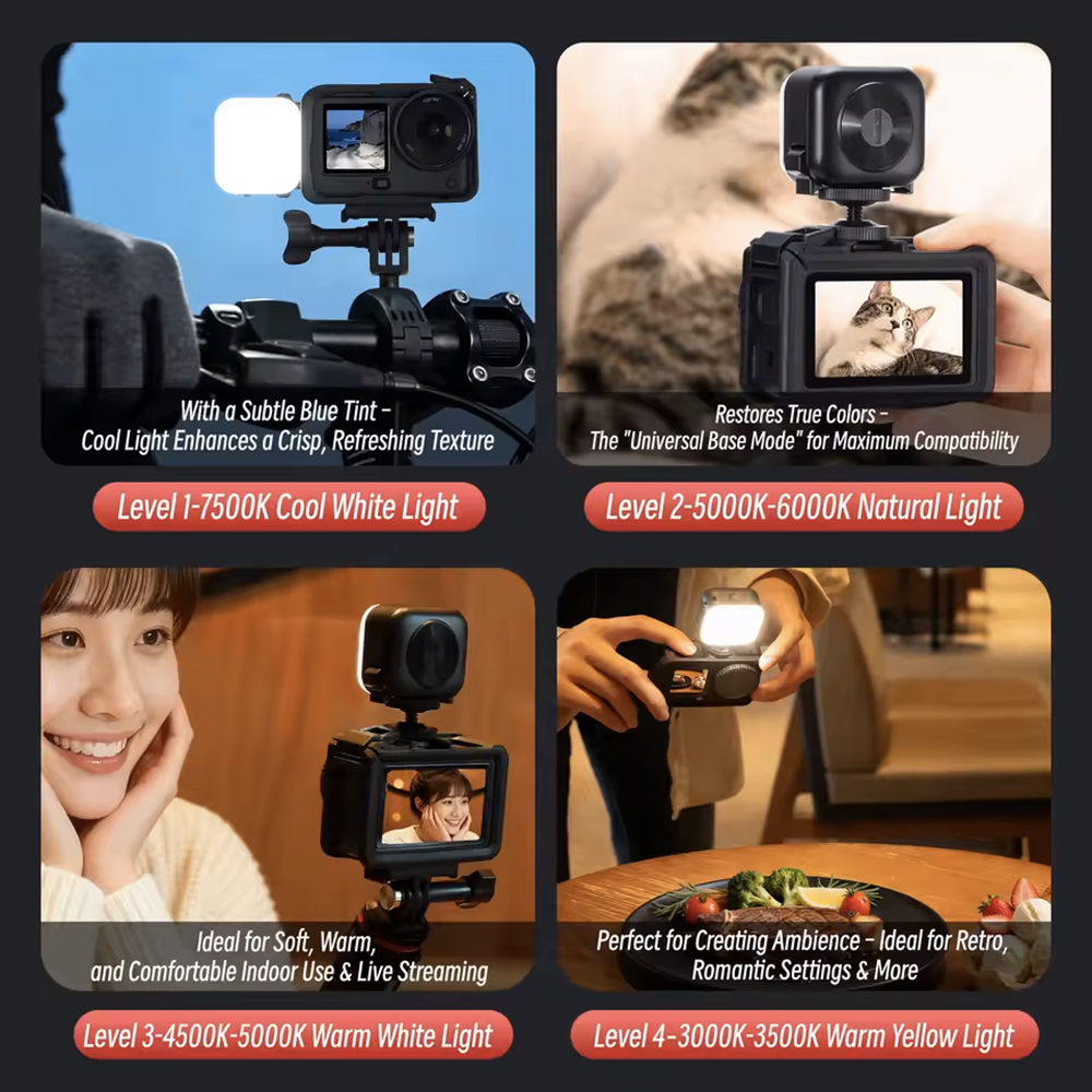 STARTRC Square Fill Light For DJI ACTION/NANO/360 ไฟติดกล้องแอคชั่น - Image 5