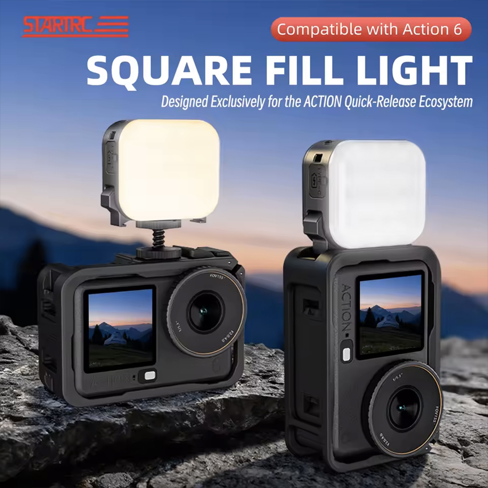 STARTRC Square Fill Light For DJI ACTION/NANO/360 ไฟติดกล้องแอคชั่น - Image 4