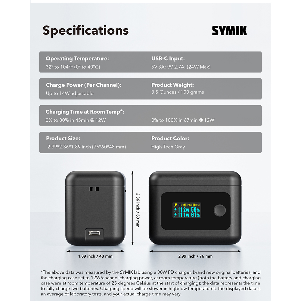 SYMIK Insta360 X4 Air Intelligent Charging Case แท่นชาร์จ Insta360 X4 Air By AquaproThailand - Image 3