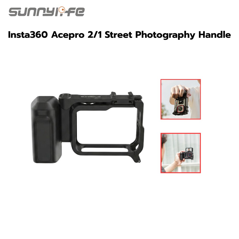 Sunnylife EP2-BK037-D Insta360 Ace Pro 2/1 Street Photography Handle เคสป้องกัน Insta360 Ace Pro 2/1