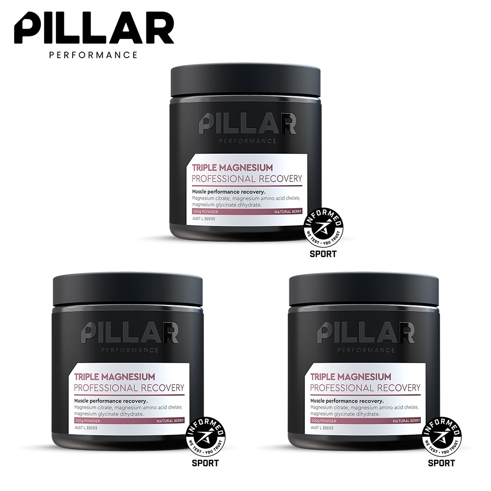 Pillar Performance Triple Magnesium Power Natural Berry 200g (40 servings) รสเบอร์รี่ x 3