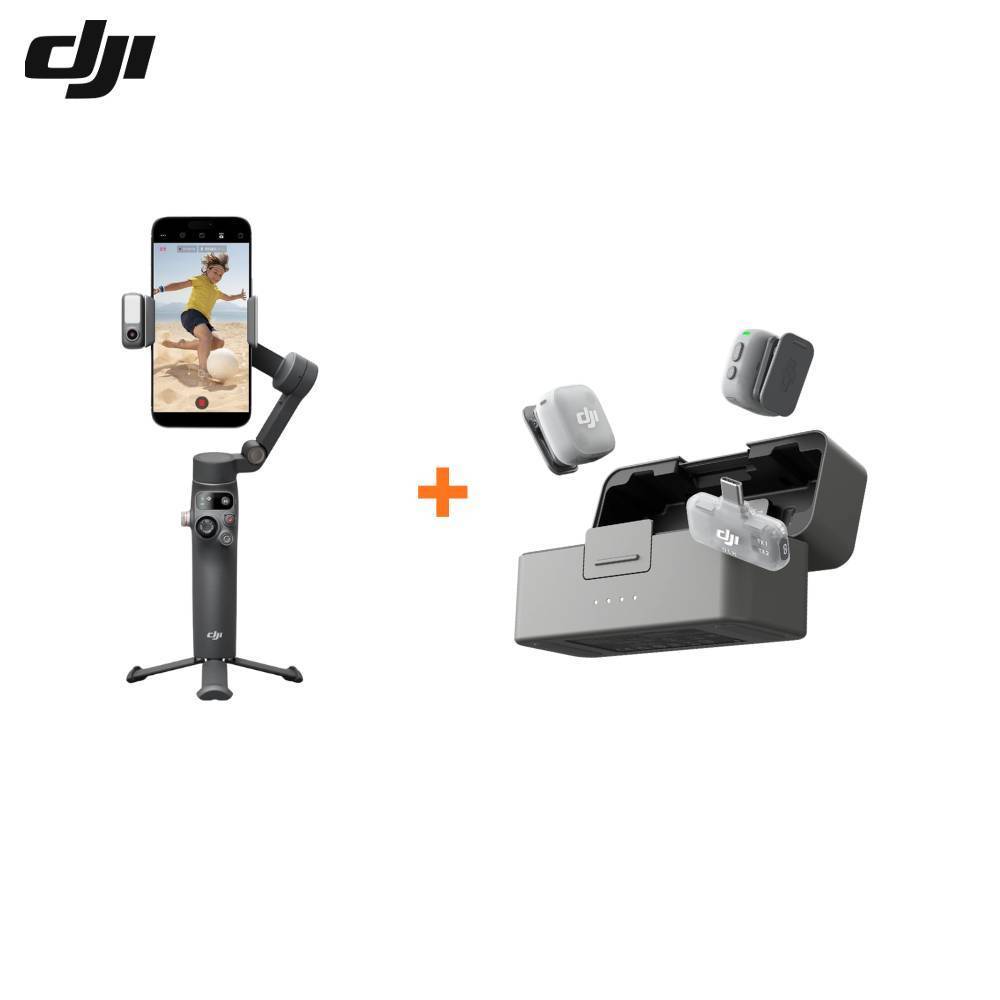 DJI Osmo Mobile 8P Advance Tracking Combo + DJI Mic Mini 2 (2TX + 1 Mobile RX + Charging Case) By AquaproThailand