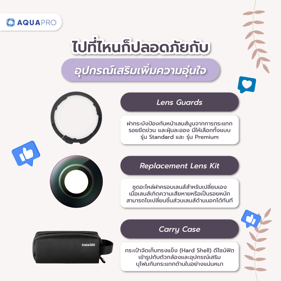 อุปกรณ์เสริม insta360 x5