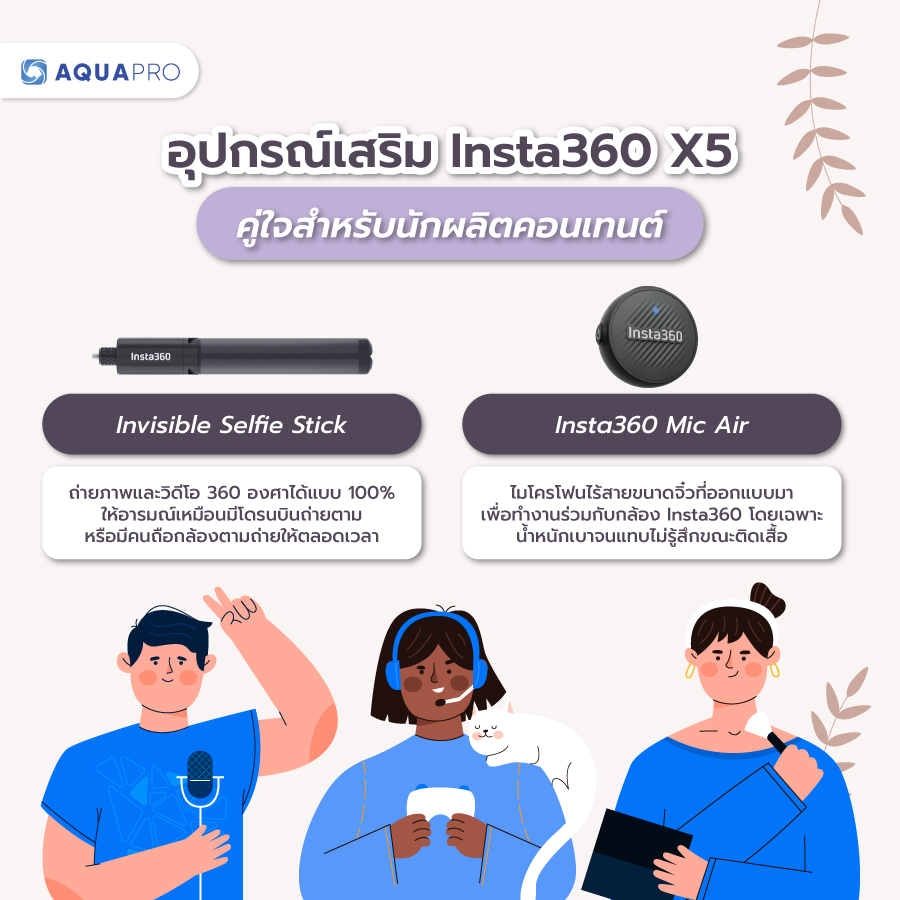 อุปกรณ์เสริม insta360 x5
