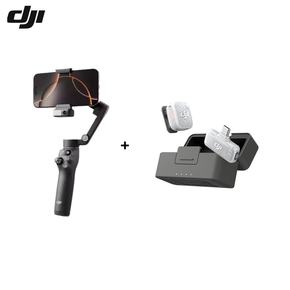 DJI OM 8 + DJI Mic Mini 2S 1TX +1 Mobile RX + Charging Case