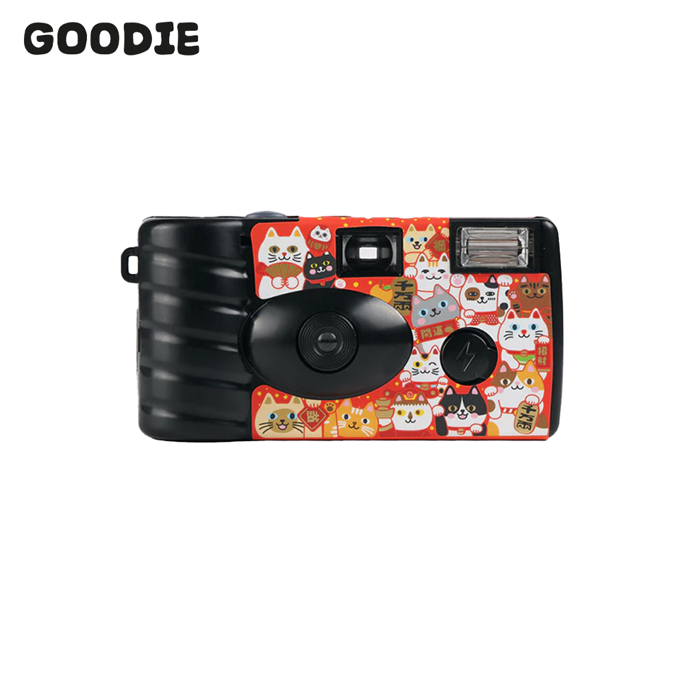 กล้องฟิล์มใช้แล้วทิ้ง GOODIE Lucky Cat Edition Single Use Camera Goodie Lucky Cat Film Camera By AquaproThailand