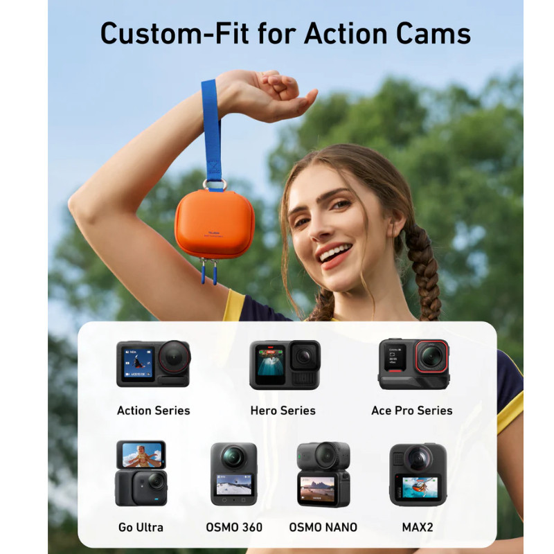 Telesin DisAdv Mini Black Carrying Case for Action Camera กระเป๋าเก็บตัวกล้องกันน้ำกันกระแทก GoPro / DJI / Insta360 - Image 8