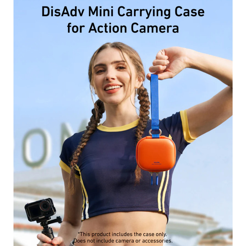 Telesin DisAdv Mini Black Carrying Case for Action Camera กระเป๋าเก็บตัวกล้องกันน้ำกันกระแทก GoPro / DJI / Insta360 - Image 7